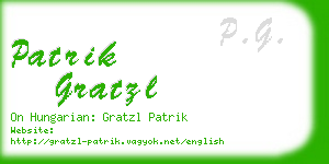 patrik gratzl business card